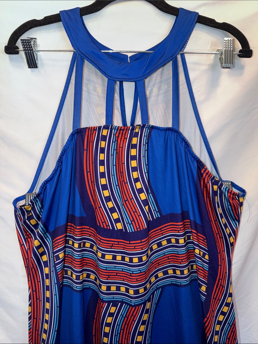 Women’s High-Neck Maxi Dress, PTP 24”, Length 54”, (T1-363)